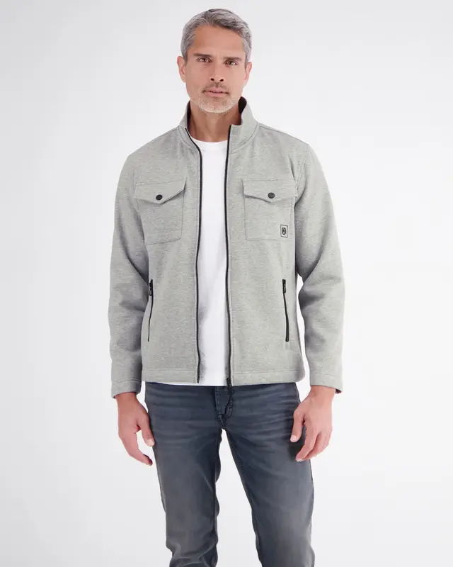 Lerros Sweatvest Cleane Look - Platinum Grey Melange