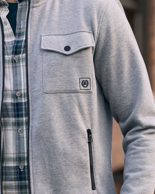 Lerros Sweatvest Cleane Look - Platinum Grey Melange