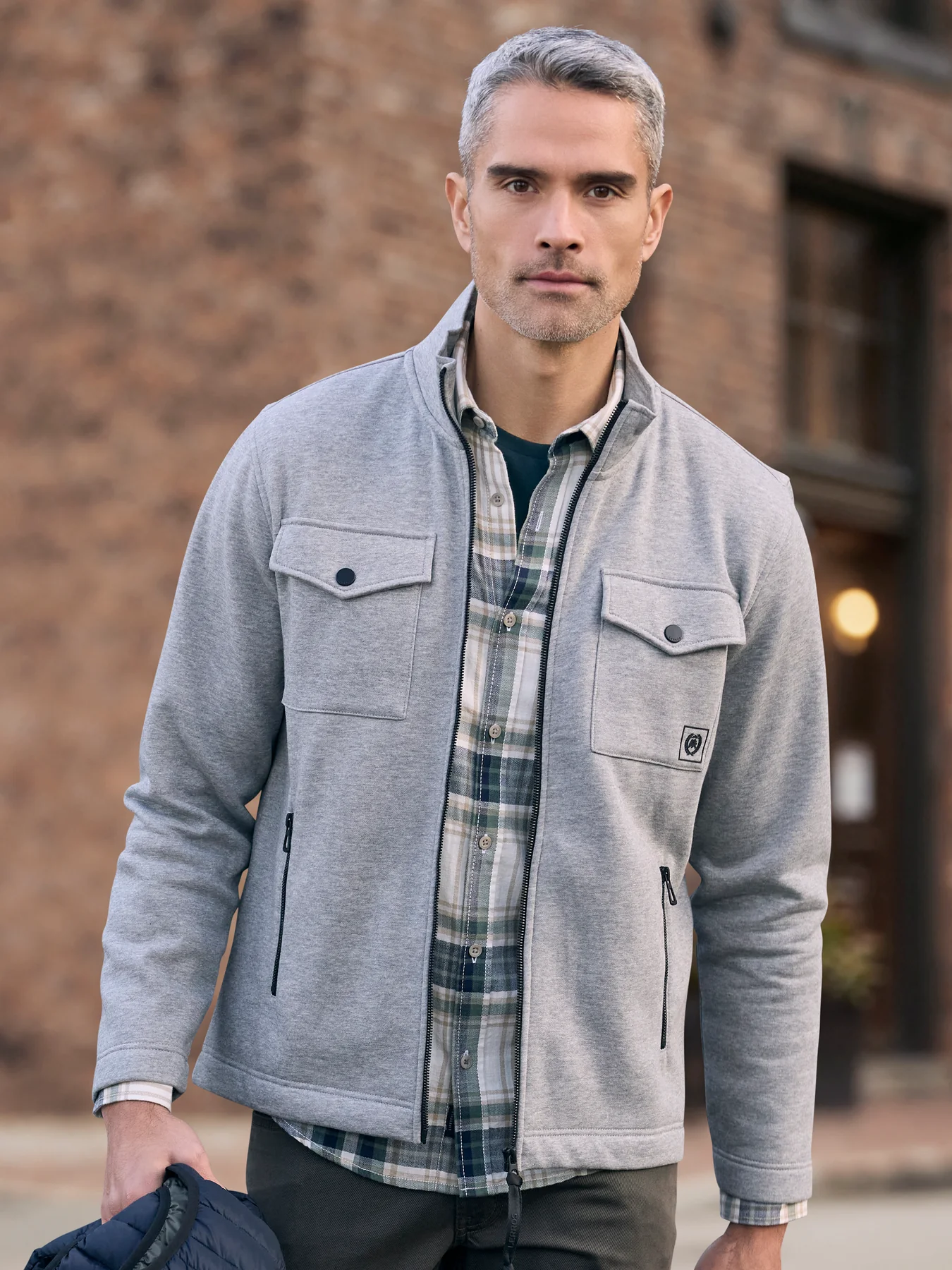 Lerros Sweatvest Cleane Look - Platinum Grey Melange