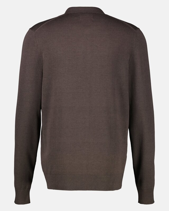 Lerros Polo mit Zipper - Timber Brown
