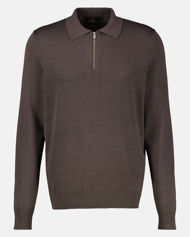 Lerros Polo with Zipper - Timber Brown