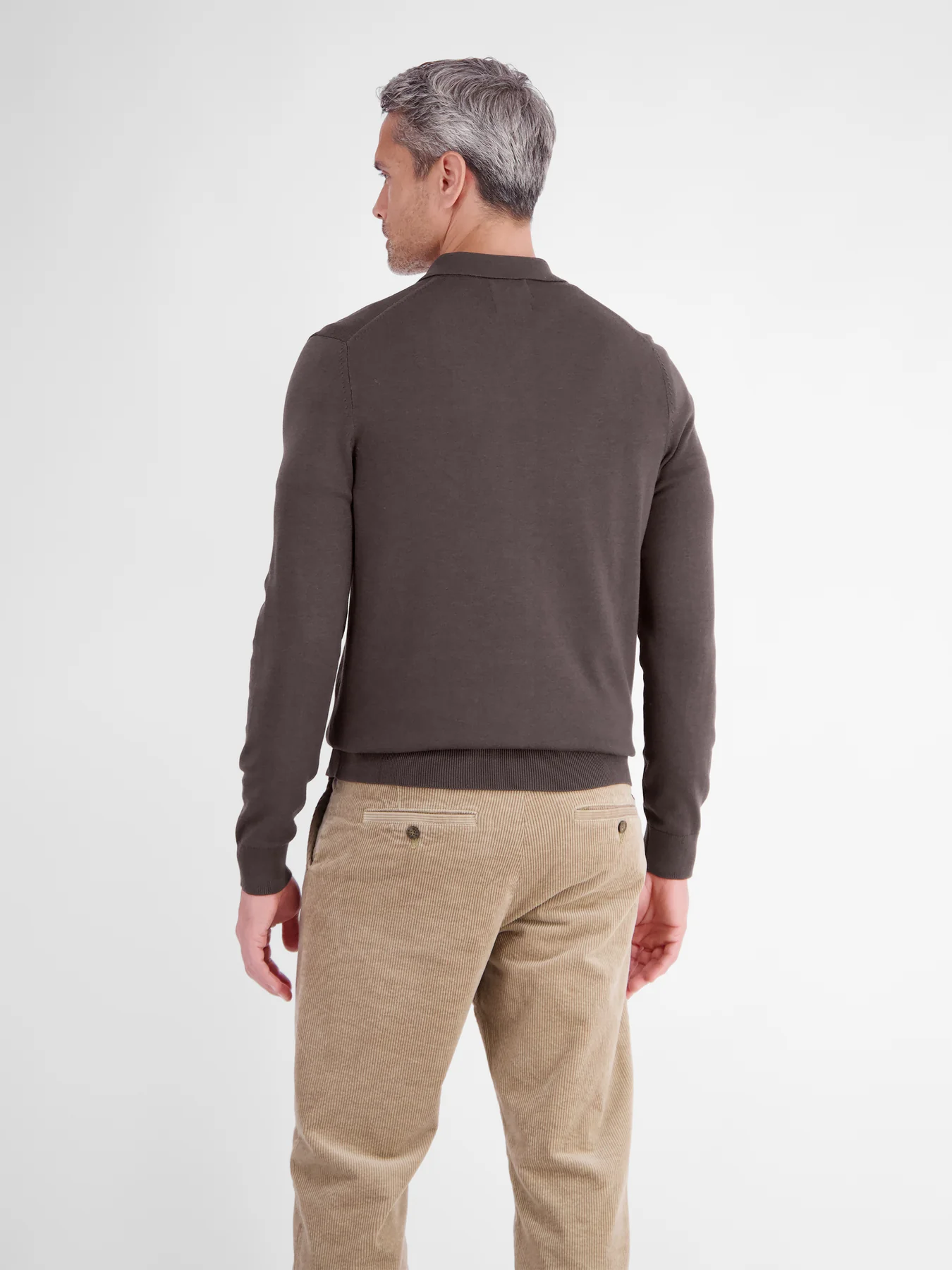 Lerros Polo mit Zipper - Timber Brown