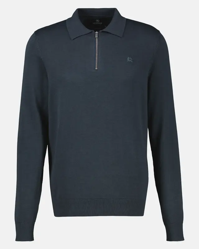 Lerros Polo with Zipper - Classic Navy