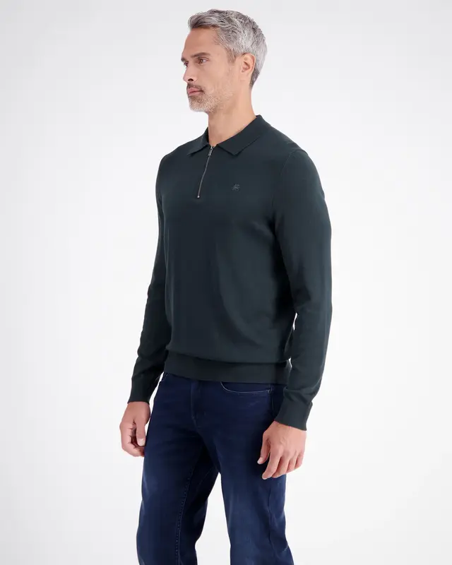 Lerros Polo met Rits - Classic Navy