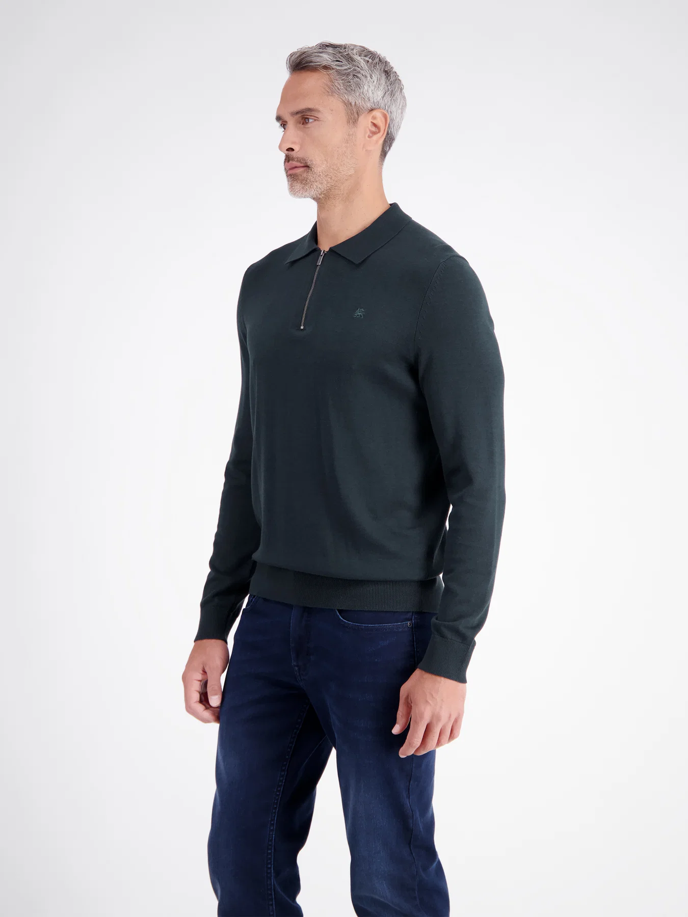 Lerros Polo met Rits - Classic Navy