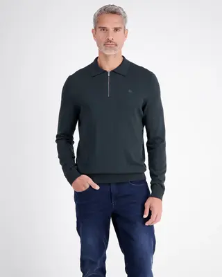 Lerros Polo met Rits - Classic Navy