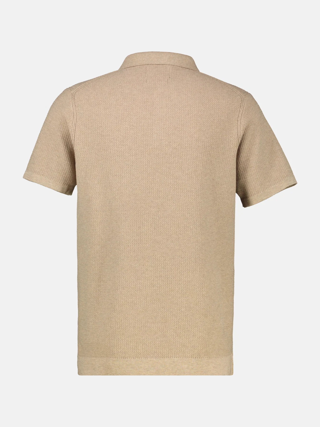 Lerros Poloshirt Knit-Look - Gravel Beige Melange