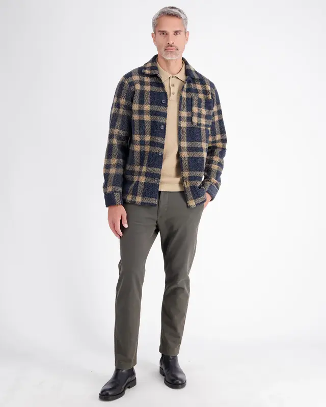 Lerros Poloshirt Knit-Look - Gravel Beige Melange
