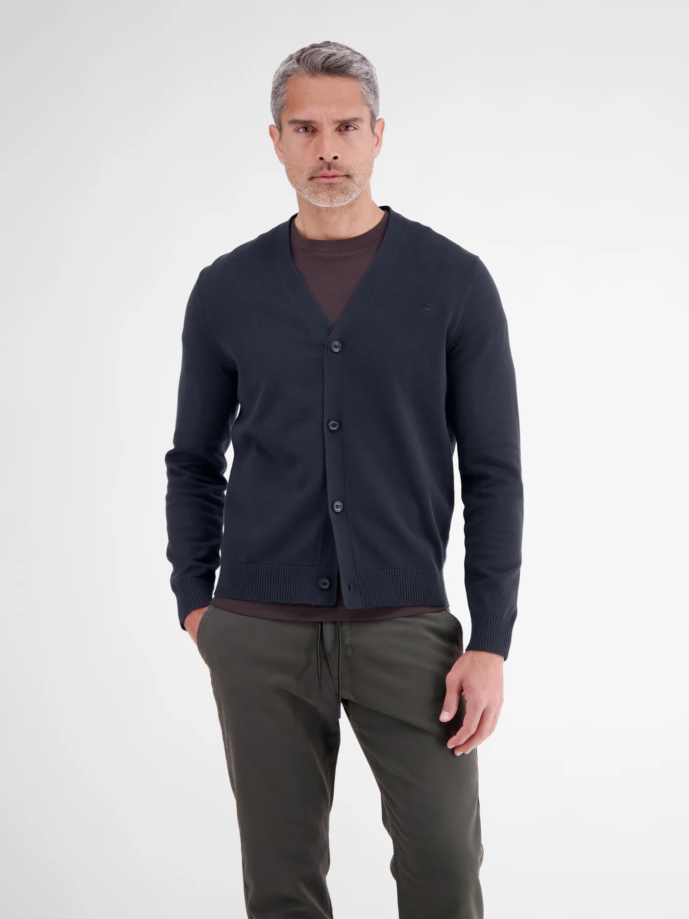 Lerros Cardigan, Zuiver Katoen - Classic Navy