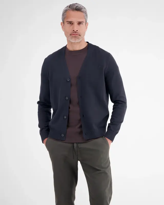 Lerros Cardigan, Zuiver Katoen - Classic Navy
