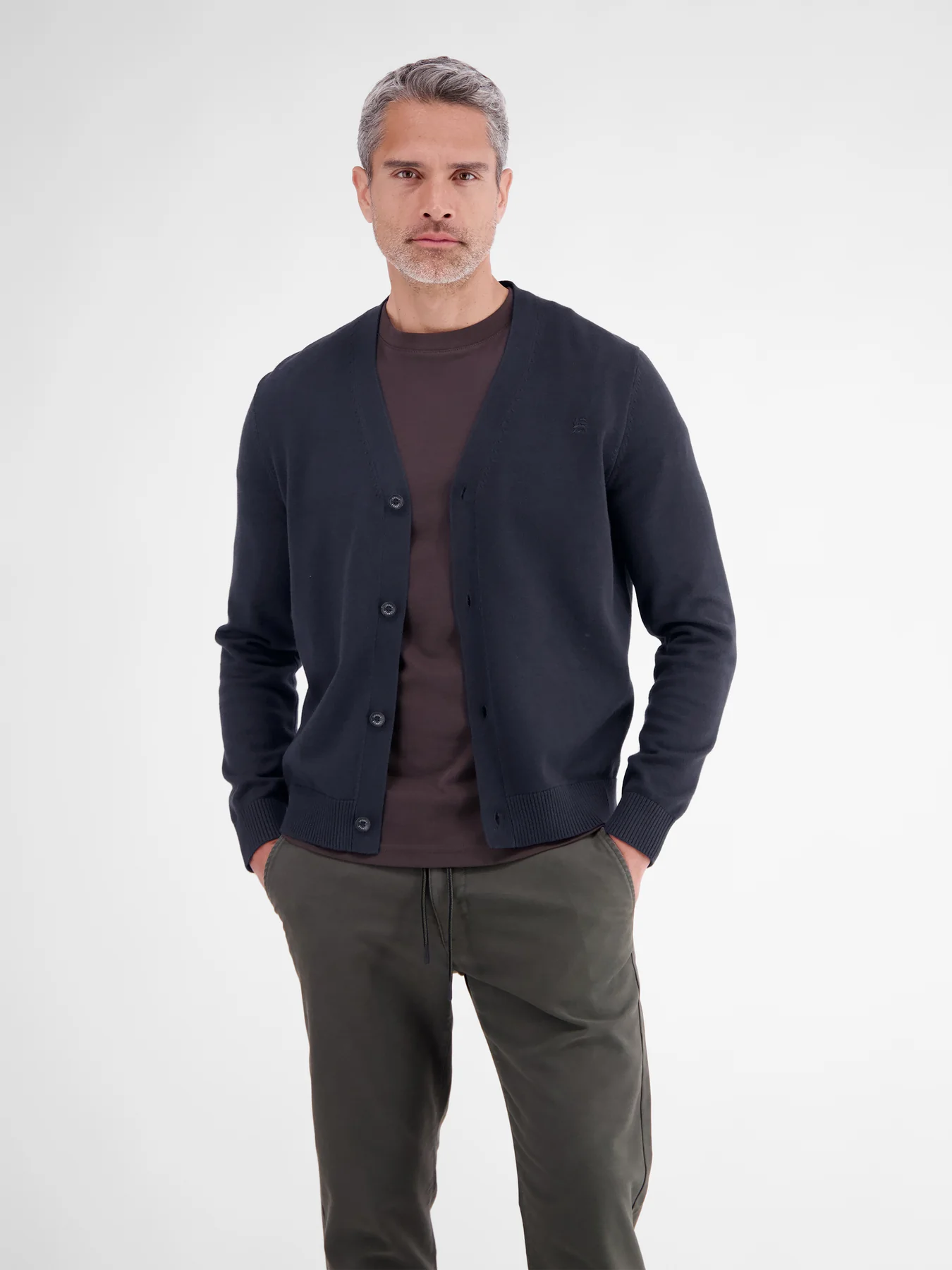 Lerros Cardigan, Zuiver Katoen - Classic Navy