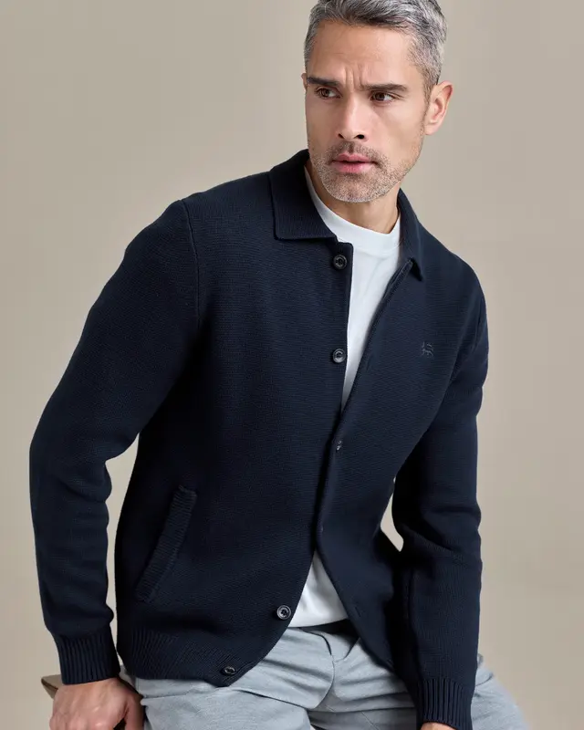 Lerros Vest, Milano Stijl - Classic Navy