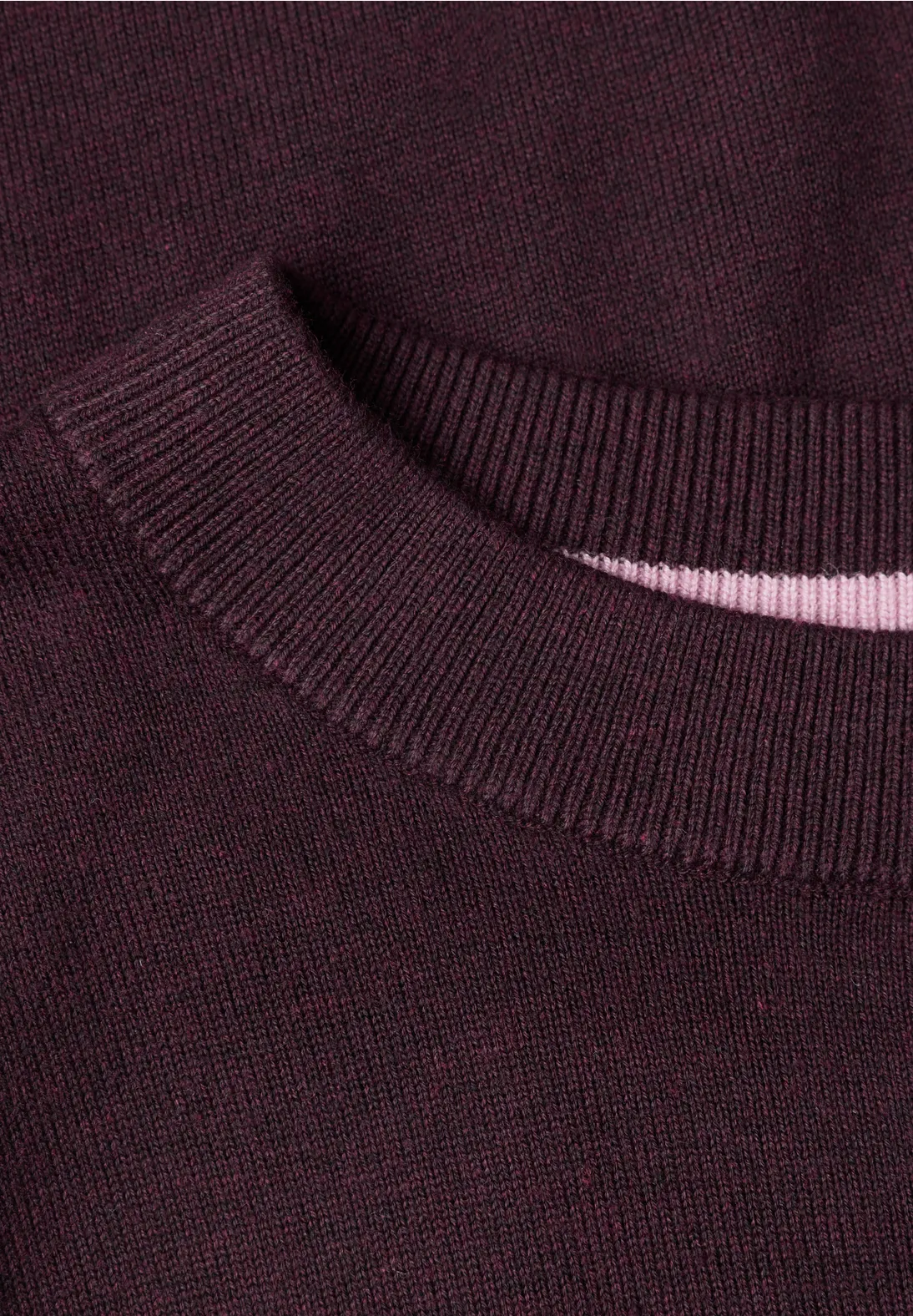 Street One Studio Jumper with Round Neck - Very Berry Melange