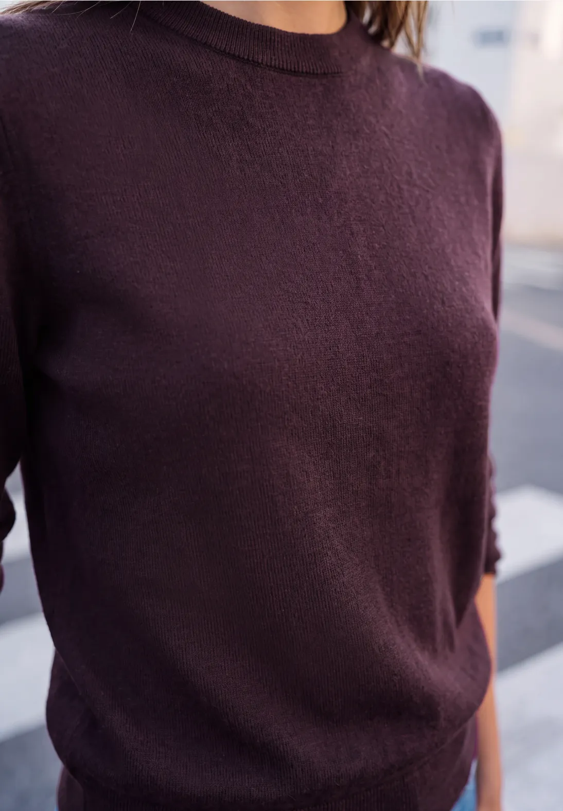 Street One Studio Trui met Ronde Hals - Very Berry Melange