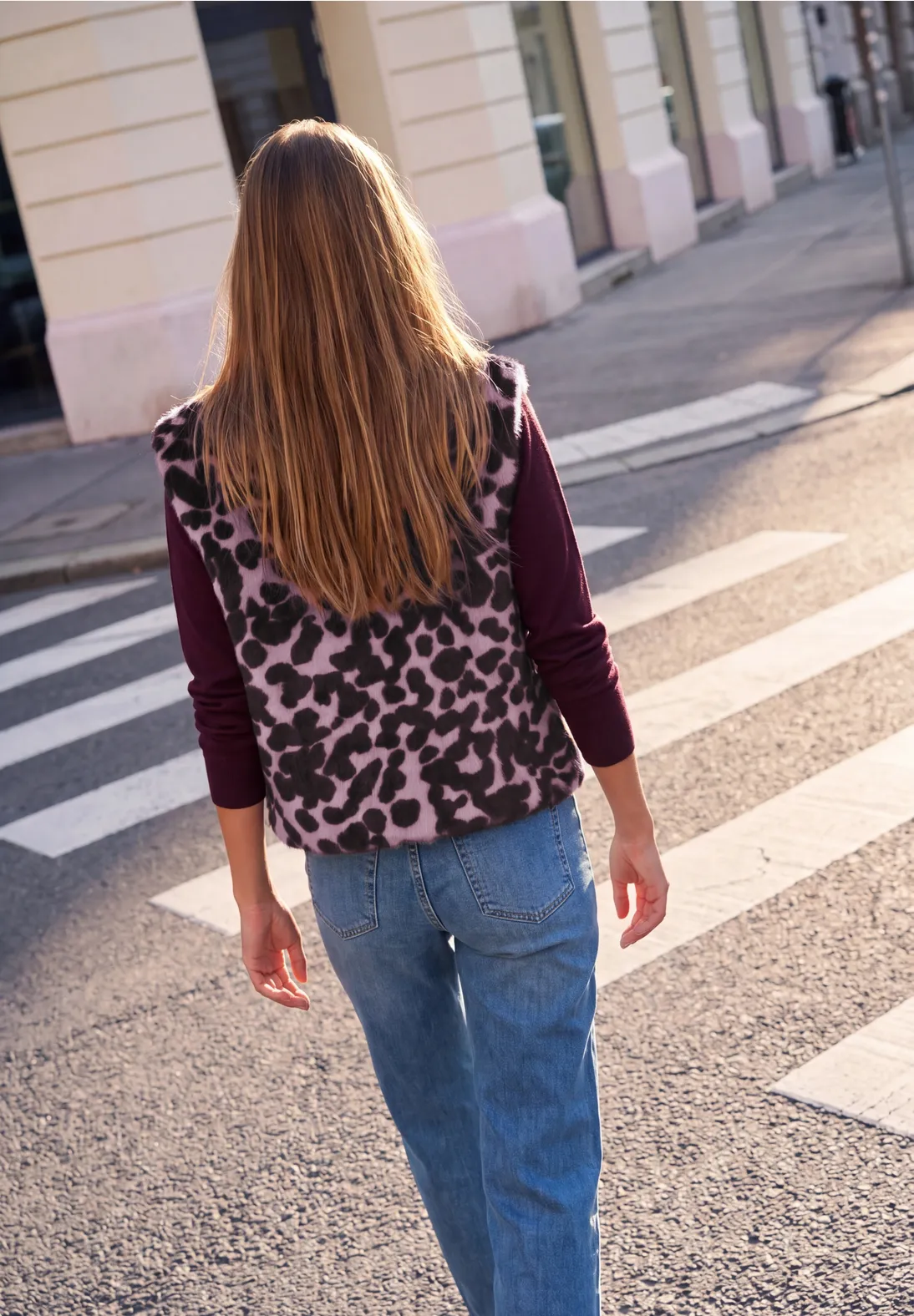 Street One Studio Vest Imitatiebont - Pearly Rose