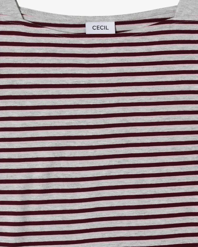 Cecil Shirt with 3/4-Sleeve - Light Grey Melange