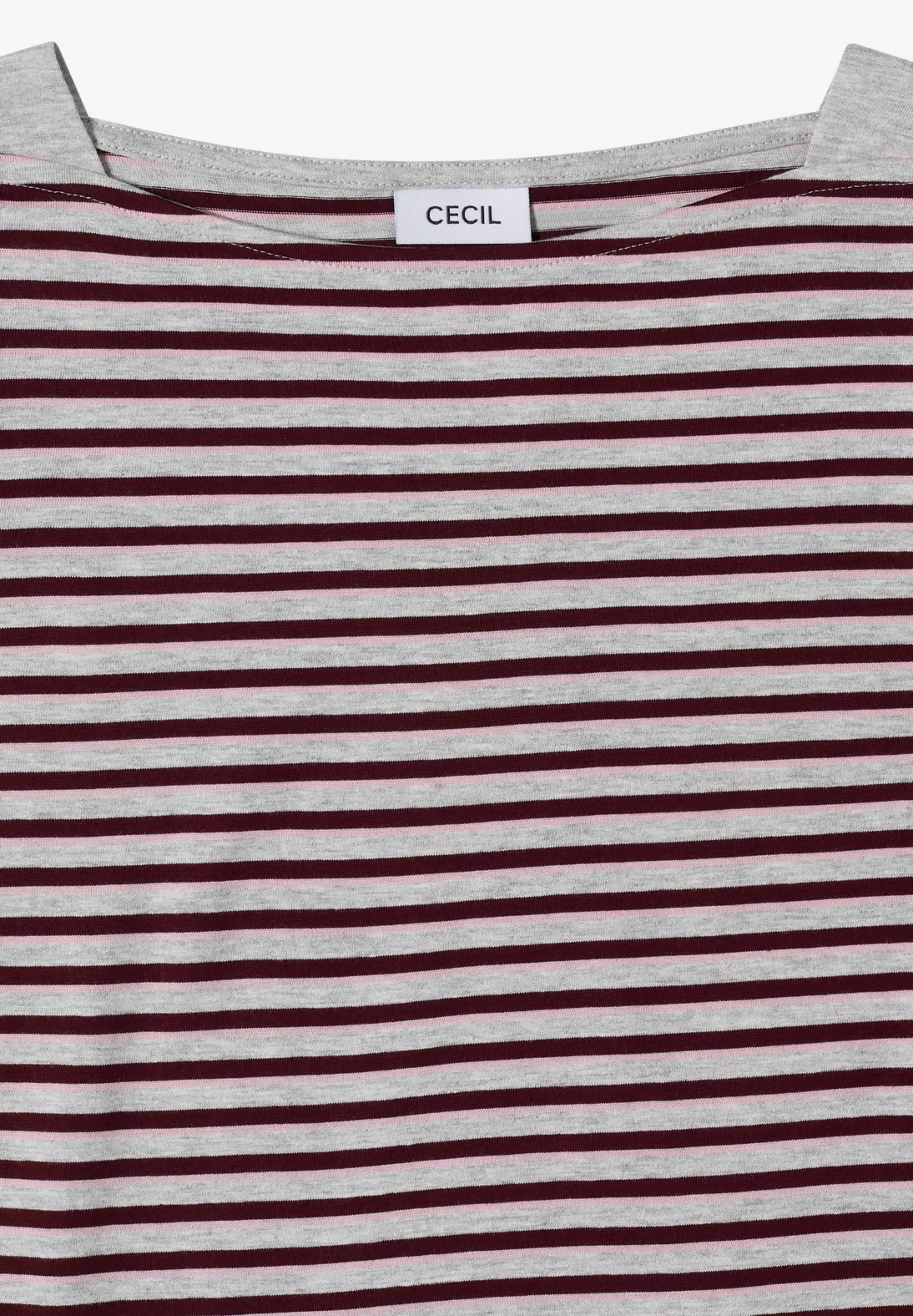 Cecil Shirt met 3/4-Mouw - Light Grey Melange