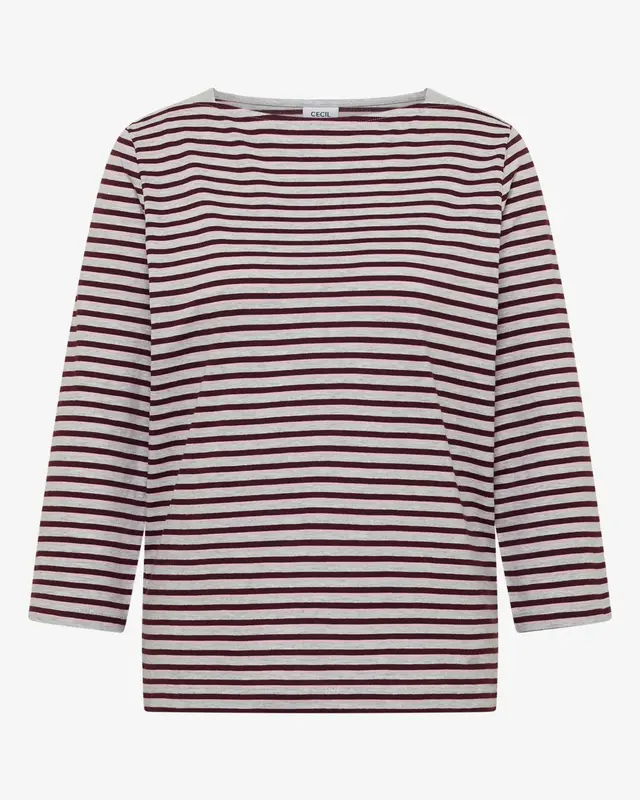Cecil Shirt mit 3/4-Arm -  Light Grey Melange