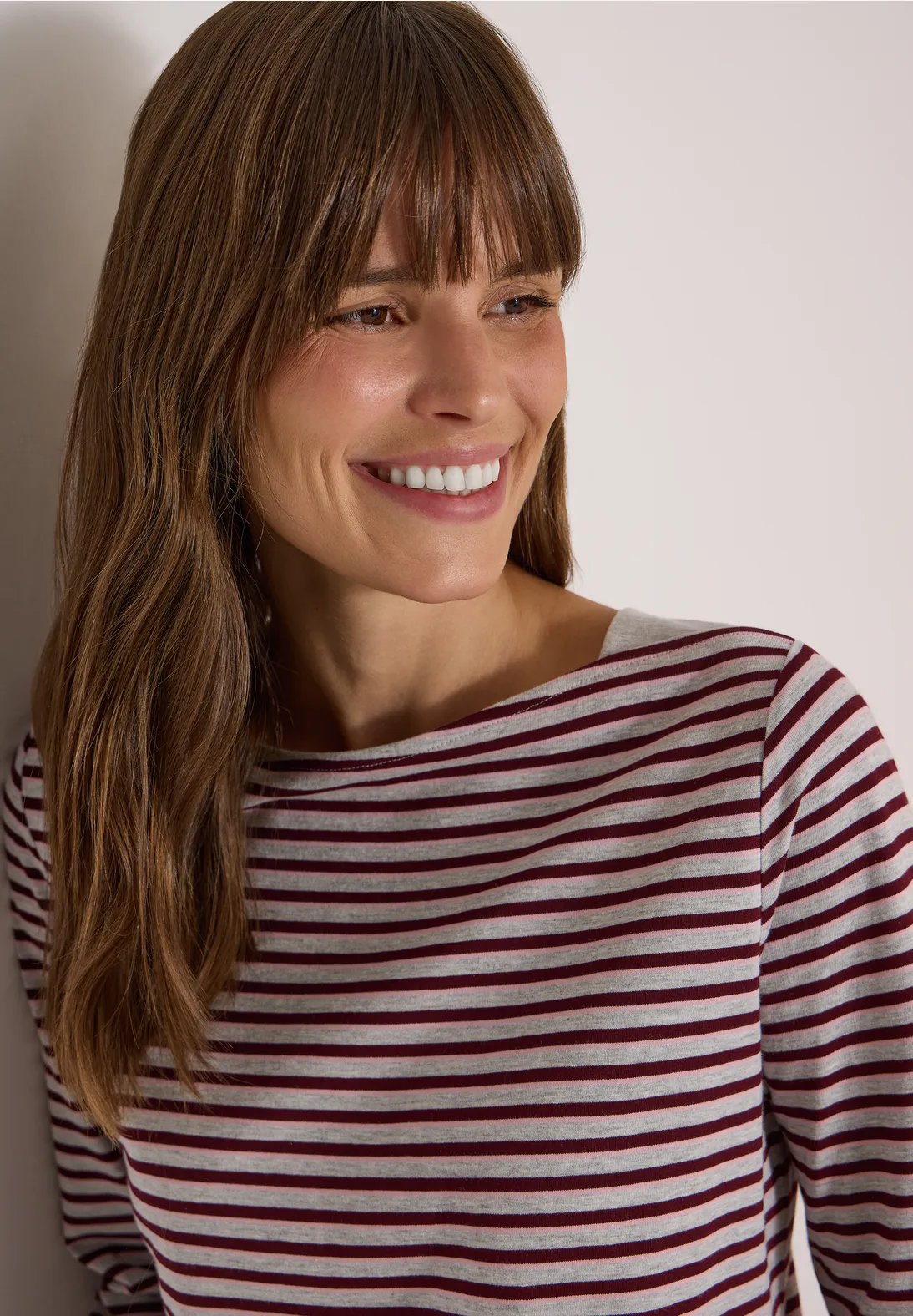Cecil Shirt mit 3/4-Arm -  Light Grey Melange