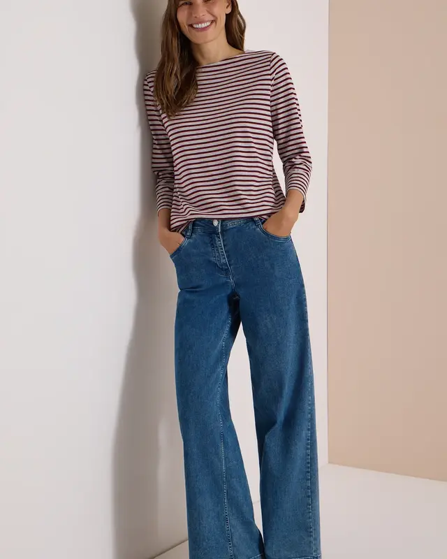 Cecil Shirt mit 3/4-Arm -  Light Grey Melange