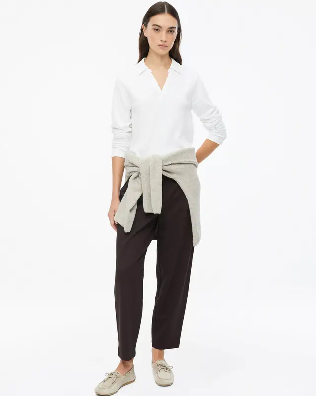 S. Oliver Broek met Plooien - Dark Brown