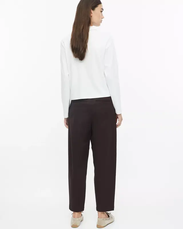 S. Oliver Broek met Plooien - Dark Brown