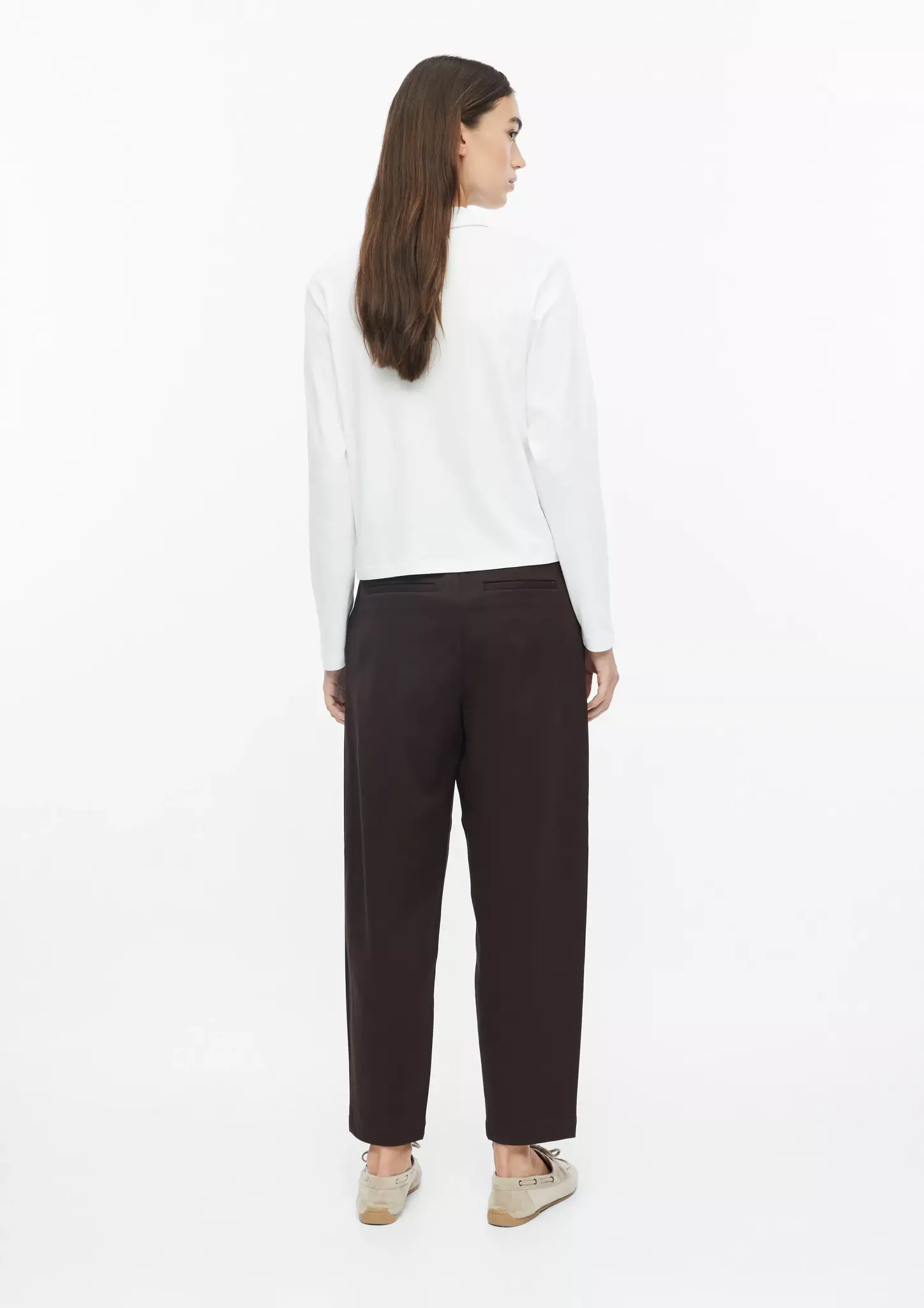 S. Oliver Broek met Plooien - Dark Brown