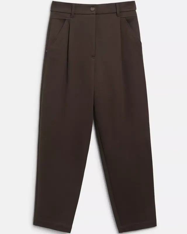 S. Oliver Broek met Plooien - Dark Brown