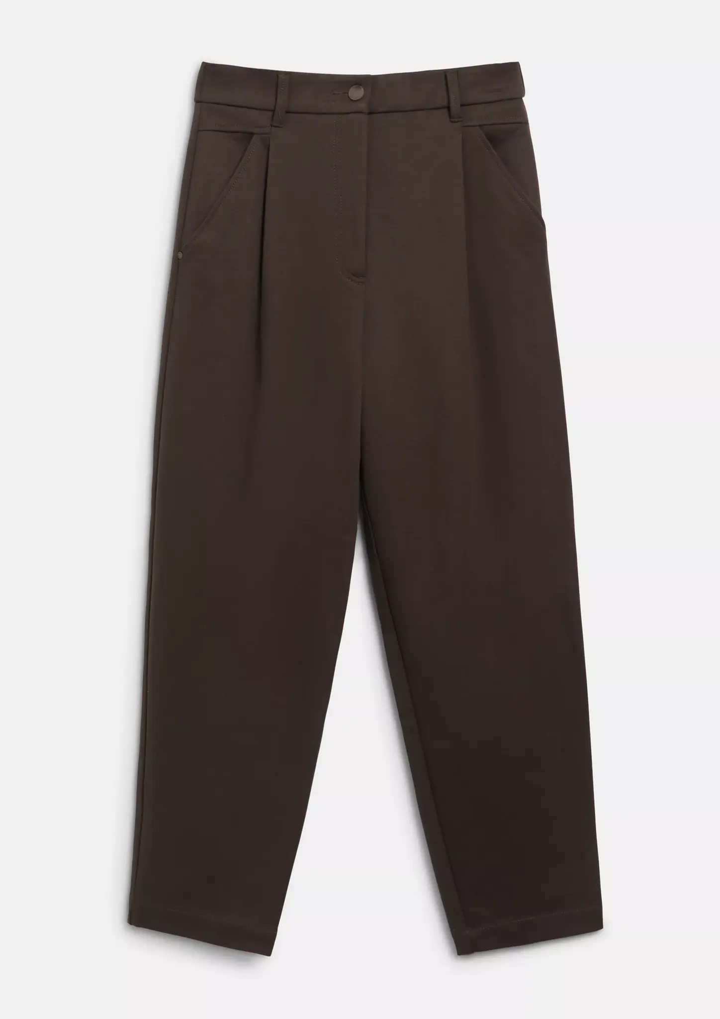 S. Oliver Broek met Plooien - Dark Brown