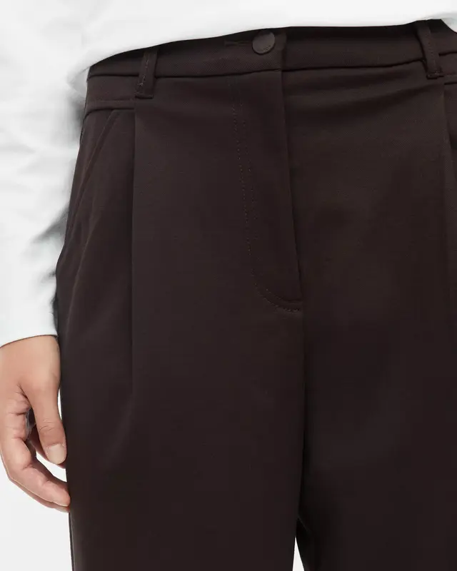S. Oliver Broek met Plooien - Dark Brown