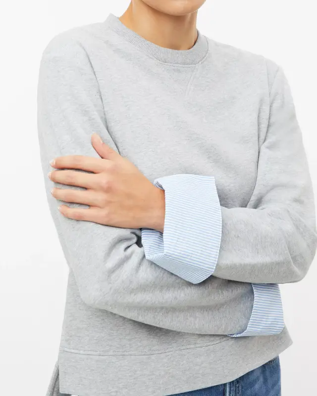 S. Oliver Sweatshirt mit Abnehmbaren Manschetten - Grey