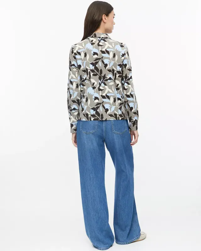 S. Oliver Jersey Blouse met Print - Beige