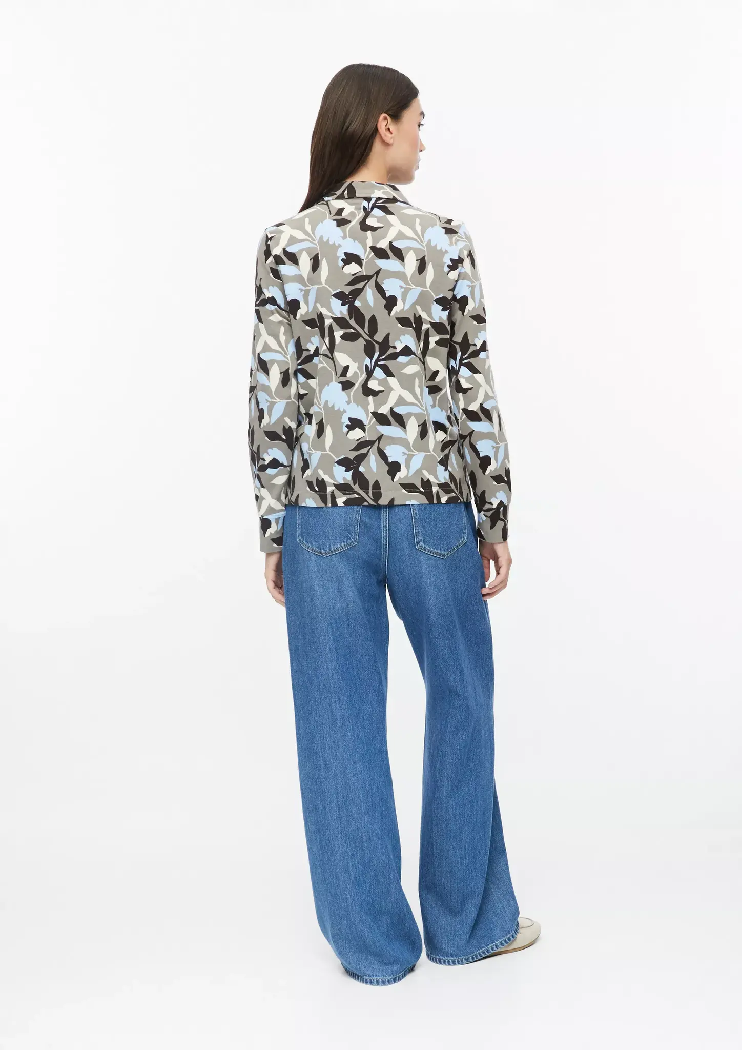 S. Oliver Jersey Blouse with Print - Beige