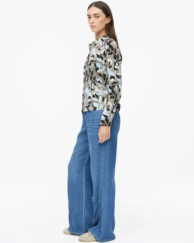 S. Oliver Jersey Blouse met Print - Beige
