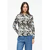 Jersey Blouse met Print - Beige