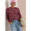 Langarm Shirt mit Print - Red Wine Melange