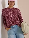 Cecil Shirt met Lange Mouwen - Red Wine Melange