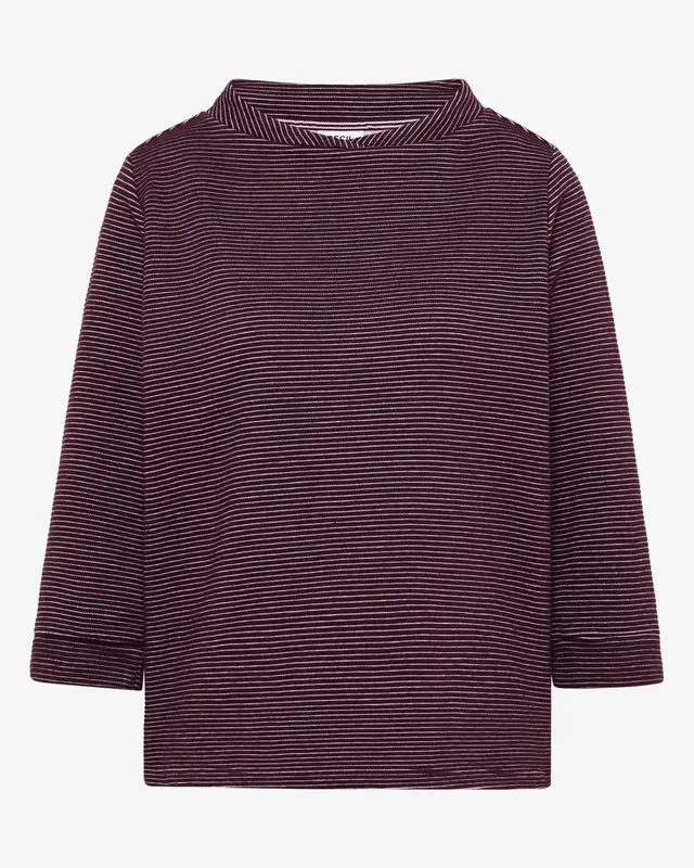 Cecil Tweekleurig Ottomaans Shirt - Berry Red