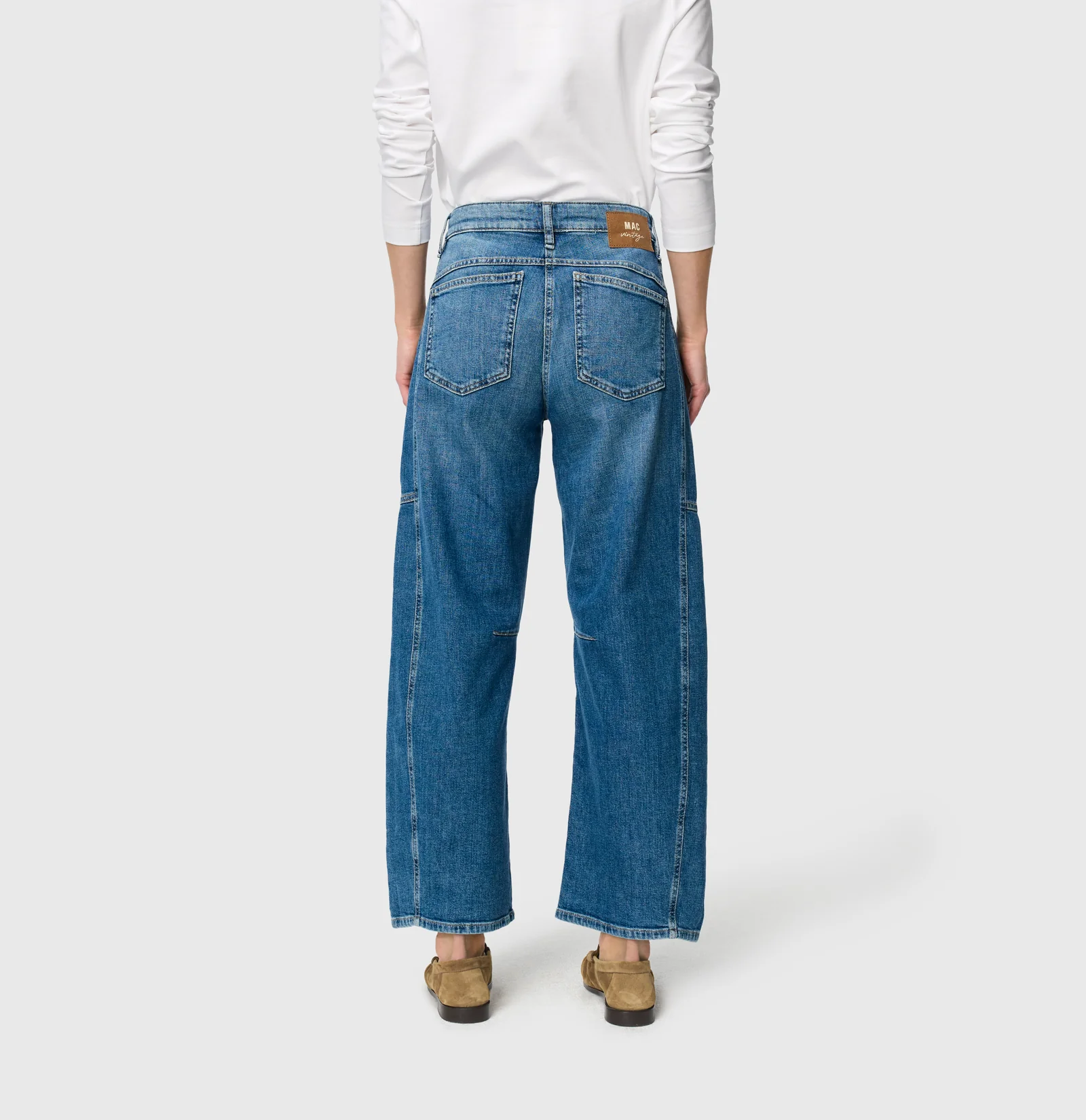 Mac Jeans Ohio Barrel Jeans - Mid Blue Use Wash