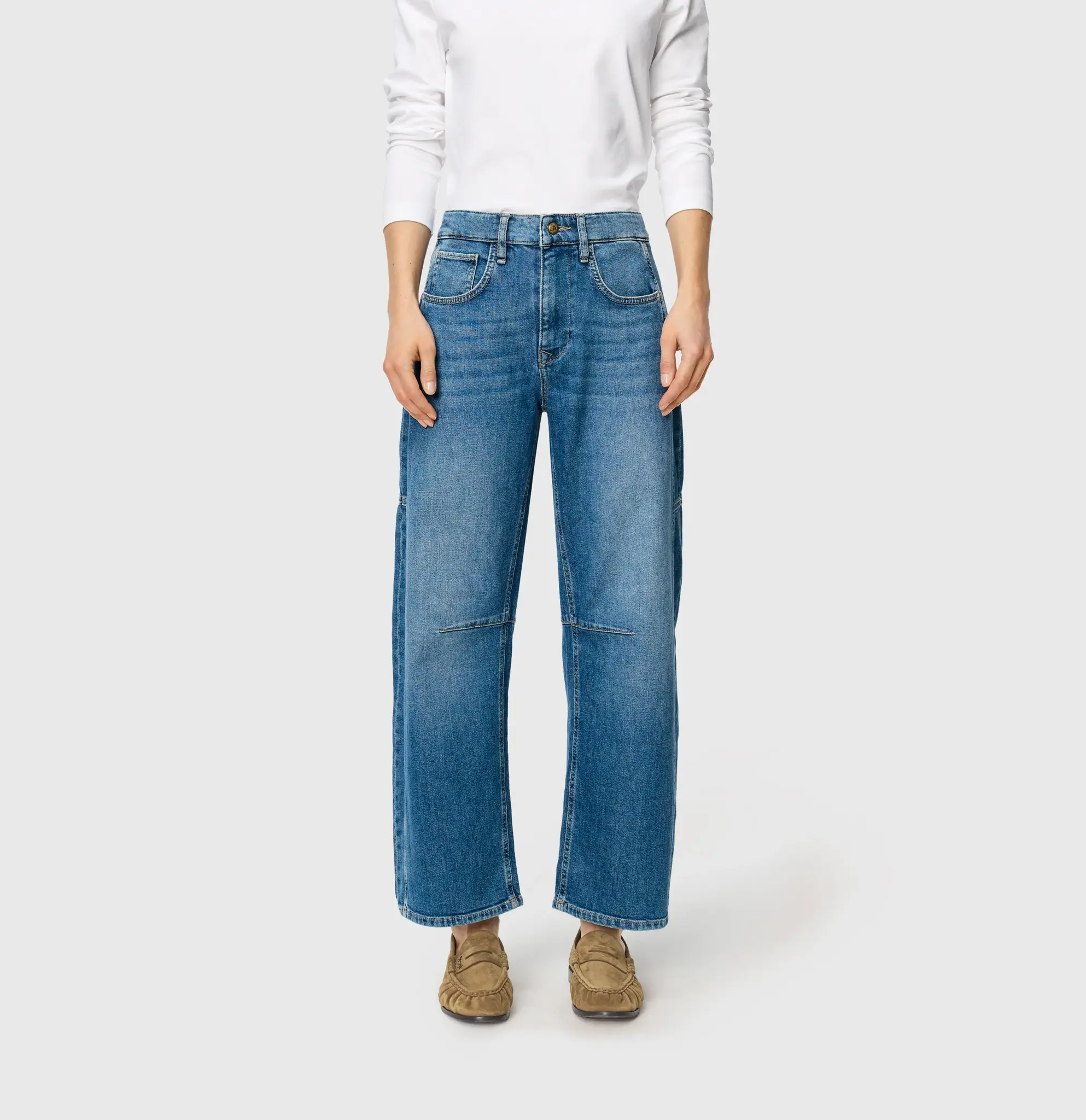 Mac Jeans Ohio Barrel Jeans - Mid Blue Use Wash