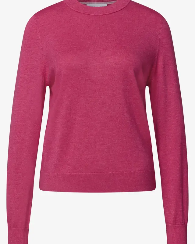 Street One Studio Pullover mit Rundhals - Ruby Raspberry Melange