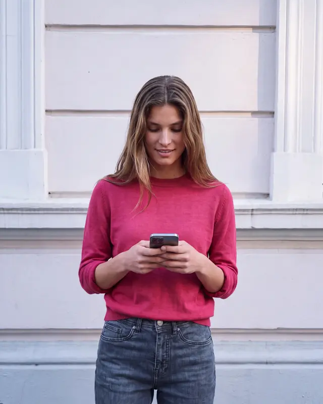 Street One Studio Pullover mit Rundhals - Ruby Raspberry Melange