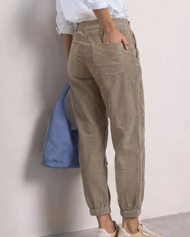 Street One High Waist Barrel Broek Karlie - Sanded Amber
