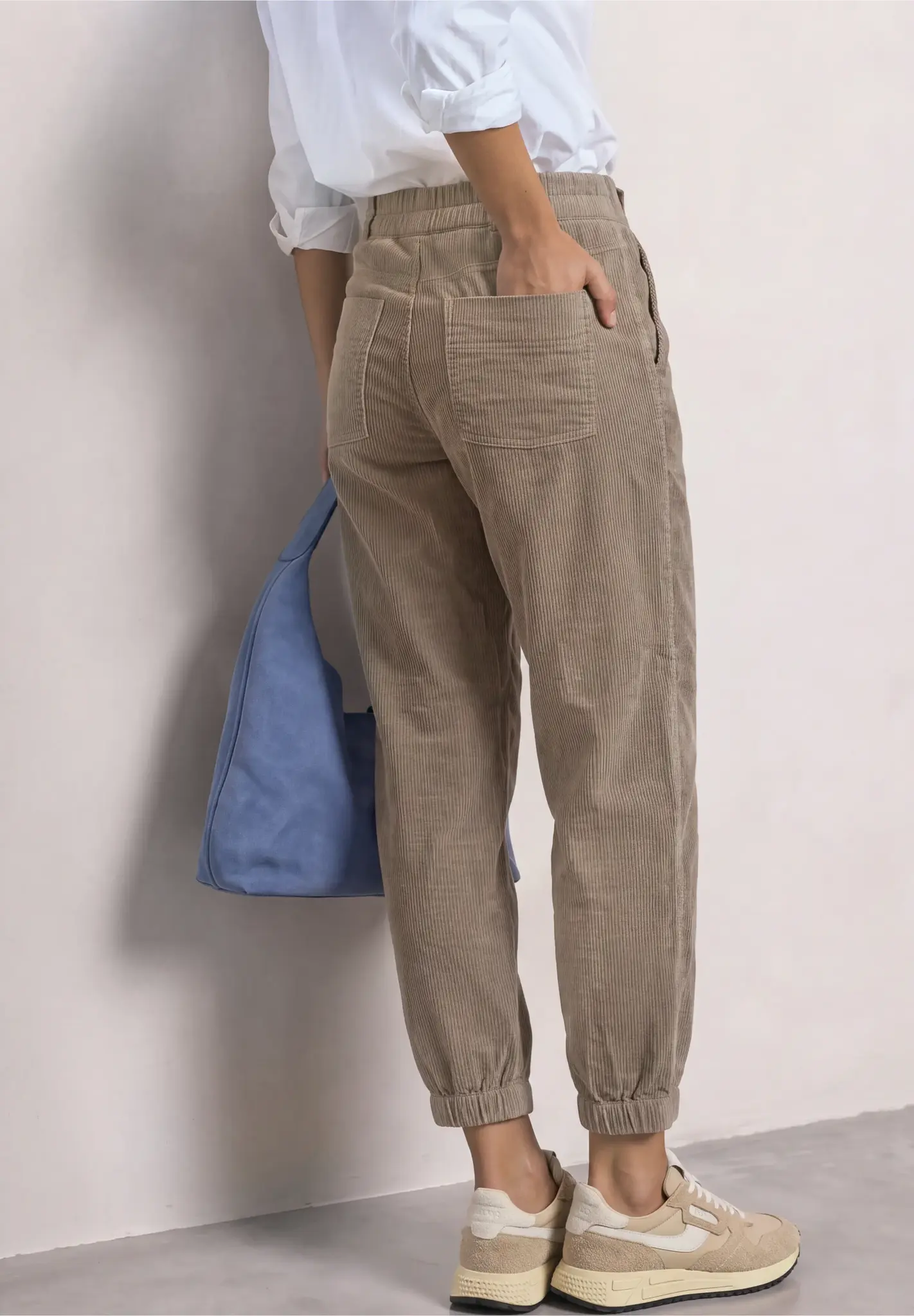 Street One High Waist Barrel Broek Karlie - Sanded Amber