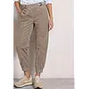 High Waist Barrel Broek Karlie - Sanded Amber