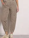 Street One High Waist Barrel Broek Karlie - Sanded Amber