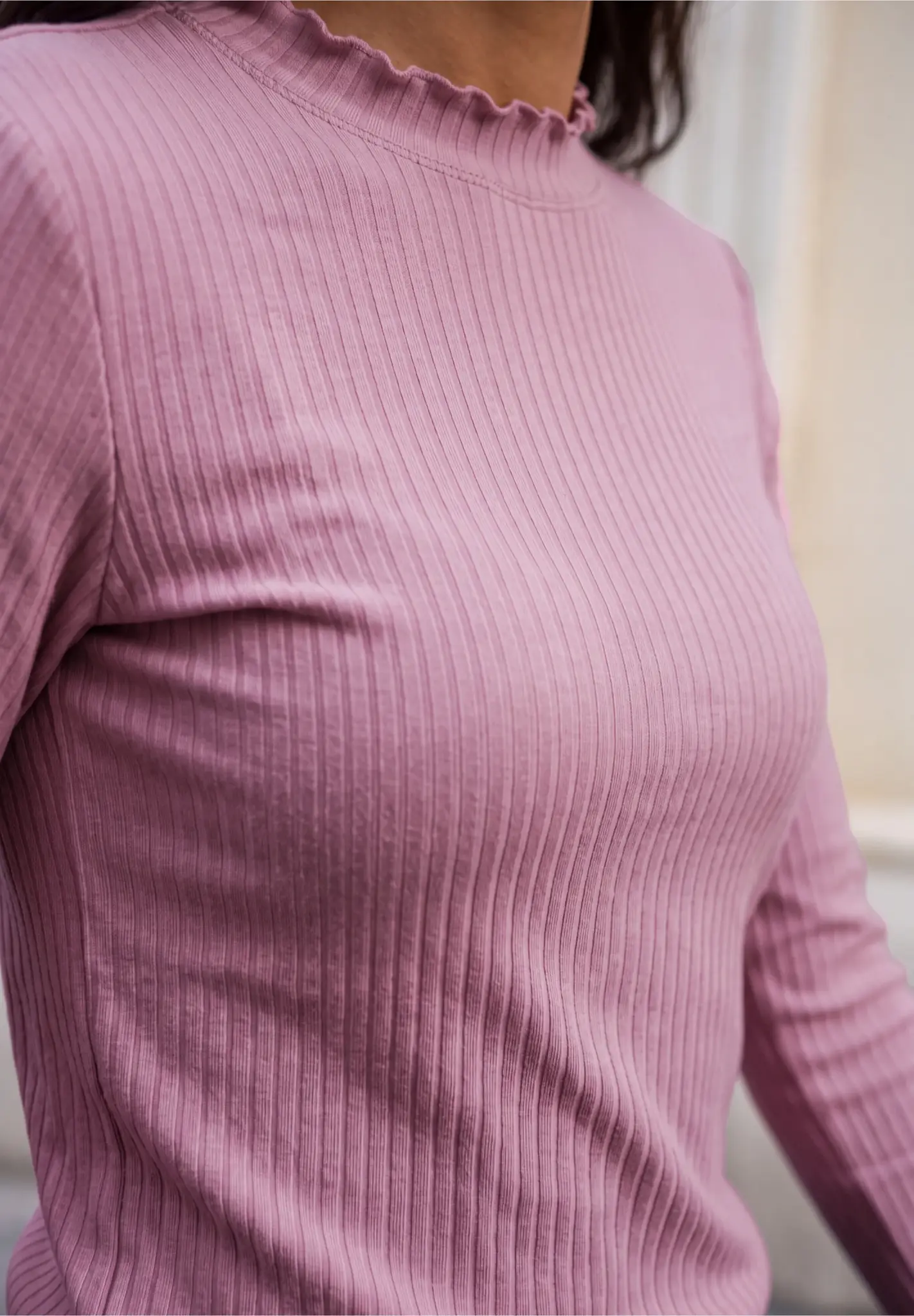 Street One Studio Shirt with Turtleneck - Pearly Rose