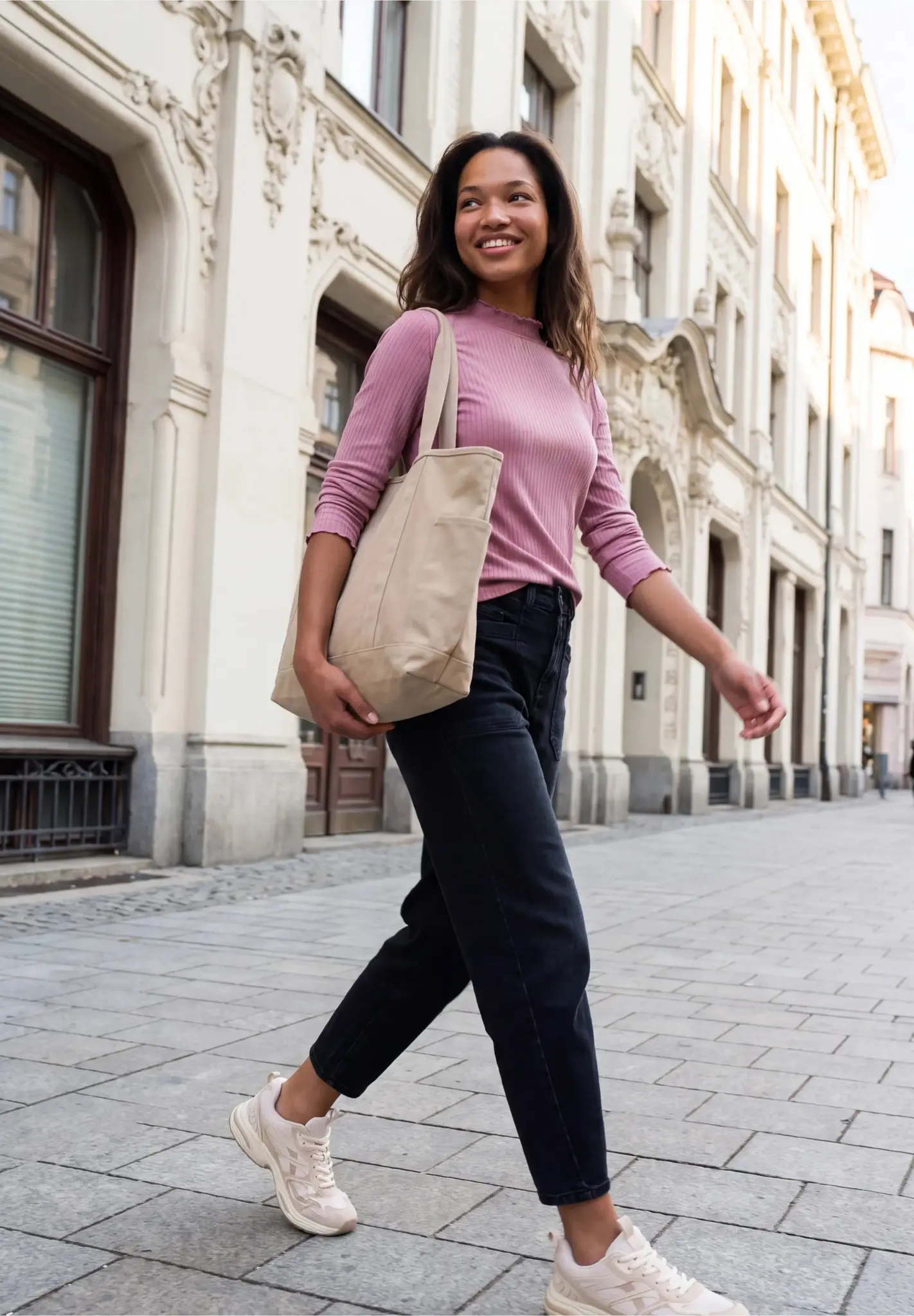 Street One Studio Shirt with Turtleneck - Pearly Rose