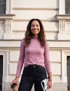 Street One Studio Shirt with Turtleneck - Pearly Rose