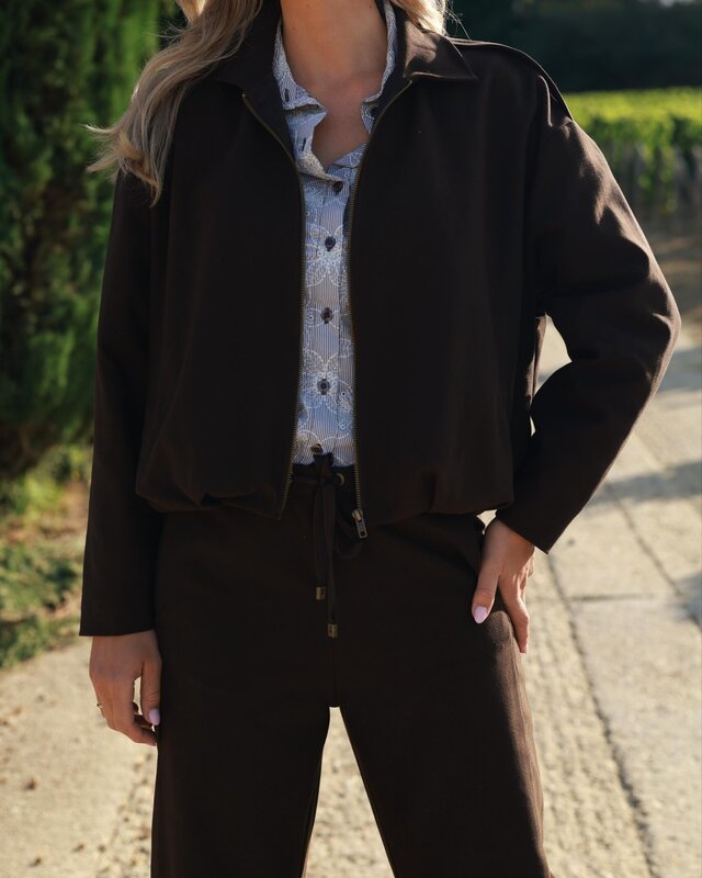Elvira Collections Blouse Fallon - Striped Coffee